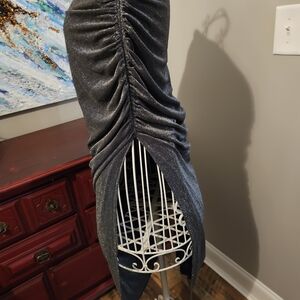 Nikibiki Shimmering Black Asymmetrical Skirt